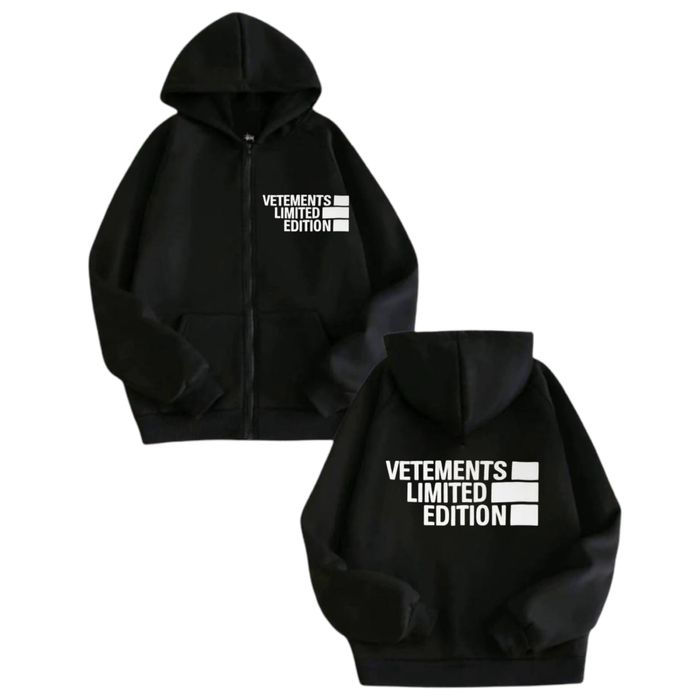 Зип-Худи Vetements Logo унисекс  Ветементс Ветмо кофта толстовка лонг