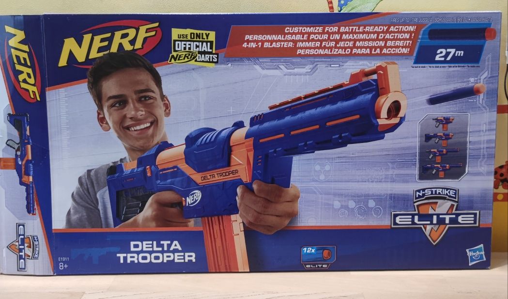 Бластер, автомат, снайперка Nerf delta trooper (elite)