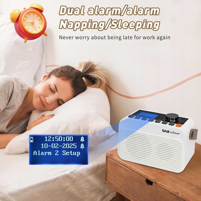 Radio FM cyfrowe DAB/DAB+ Bluetooth karty TF wyświetlacz LED przenośny