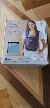 Nowe nosidło LoveTie BABY CARRIER piekny kolor Aquamarine