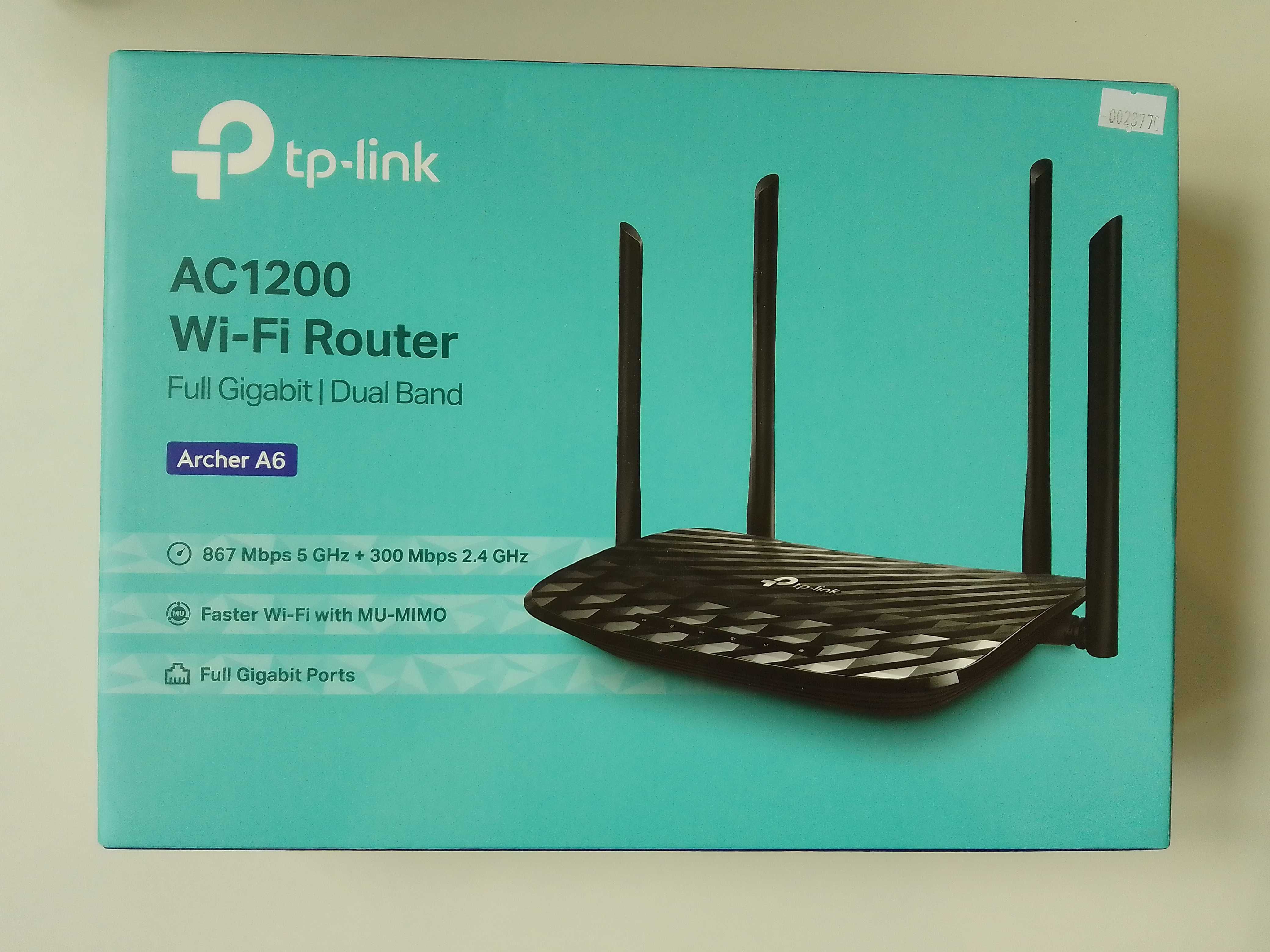 Tp-link AC1200 Wi-Fi Router Archer A6 outlet (002377)