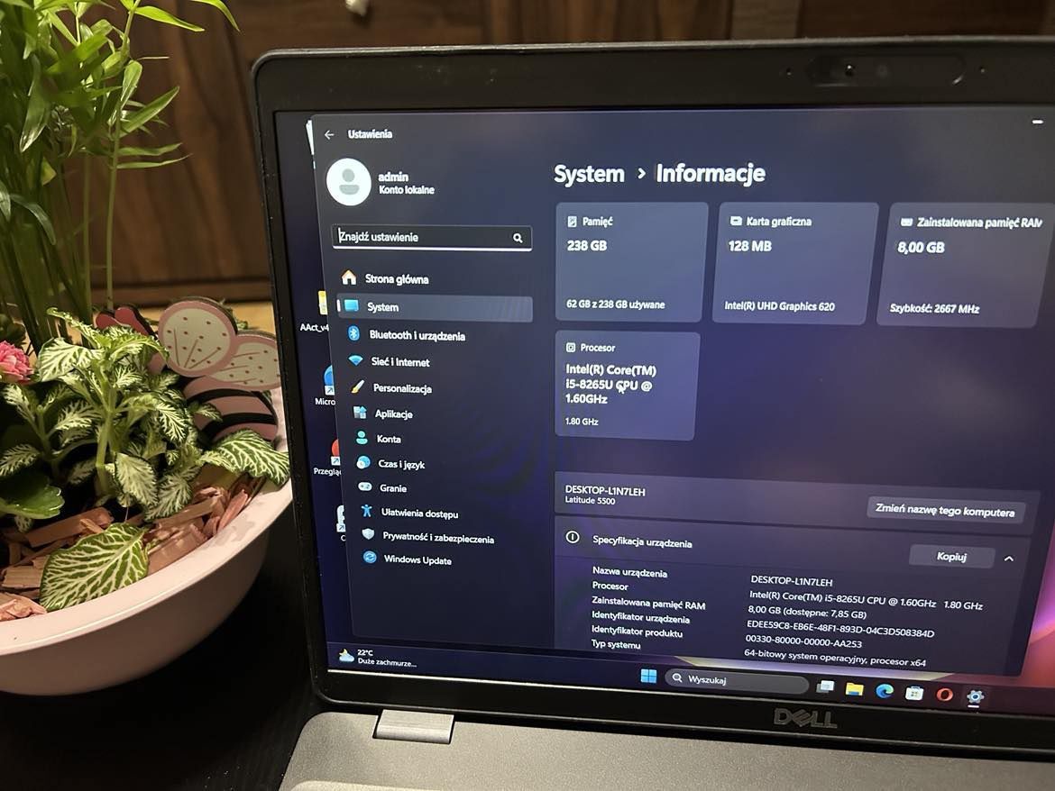 Laptop Dell latitude 5500