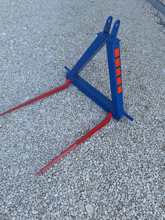 Widły na tył ciągnika do transportu bel, balotów, na TUZ zęby kute