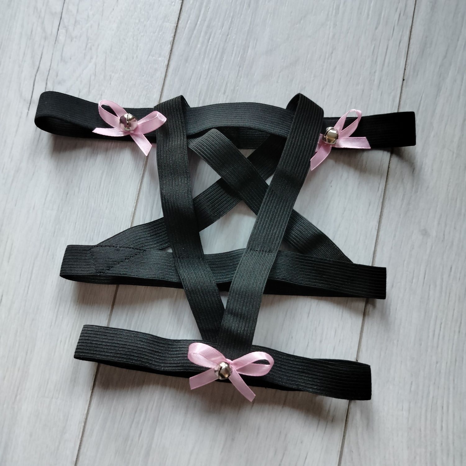 Harness kawaii goth - uprząż pentagram - emo punk alternative handmade