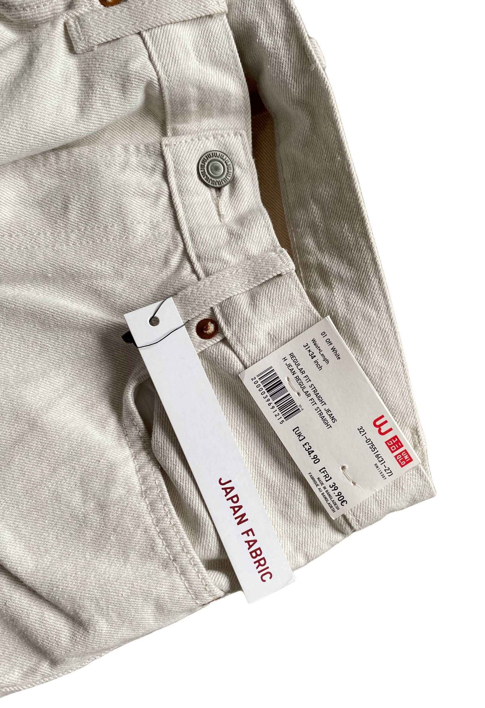 Uniqlo Regular fit straight jeans W31/L34, nowe
