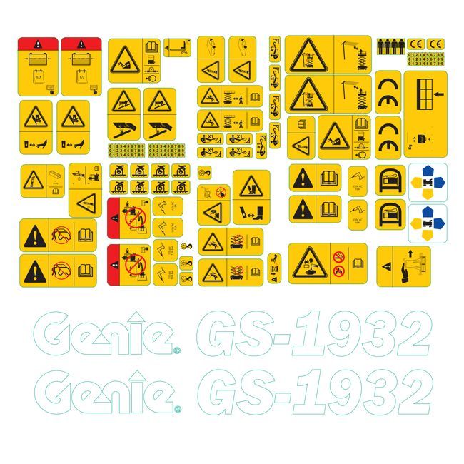 Zestaw naklejek "GENIE GS-1932"