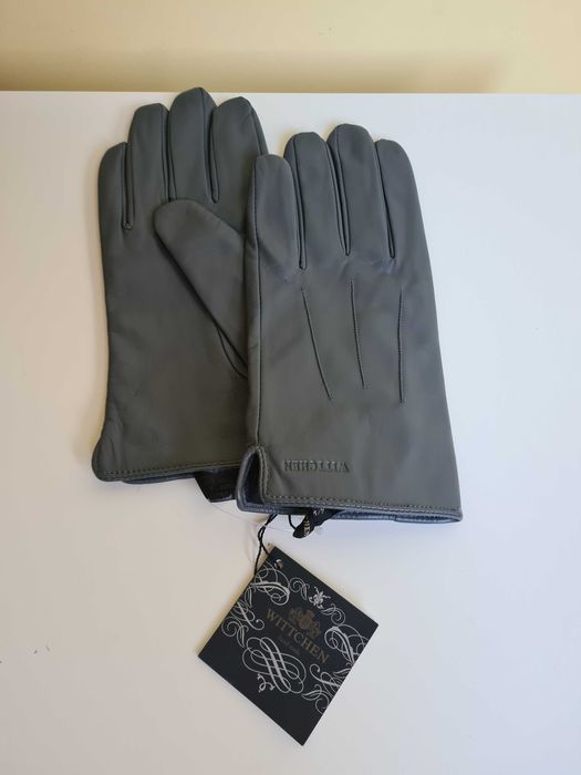 Wittchen Rękawiczki Szare, Skóra Owcza 100%