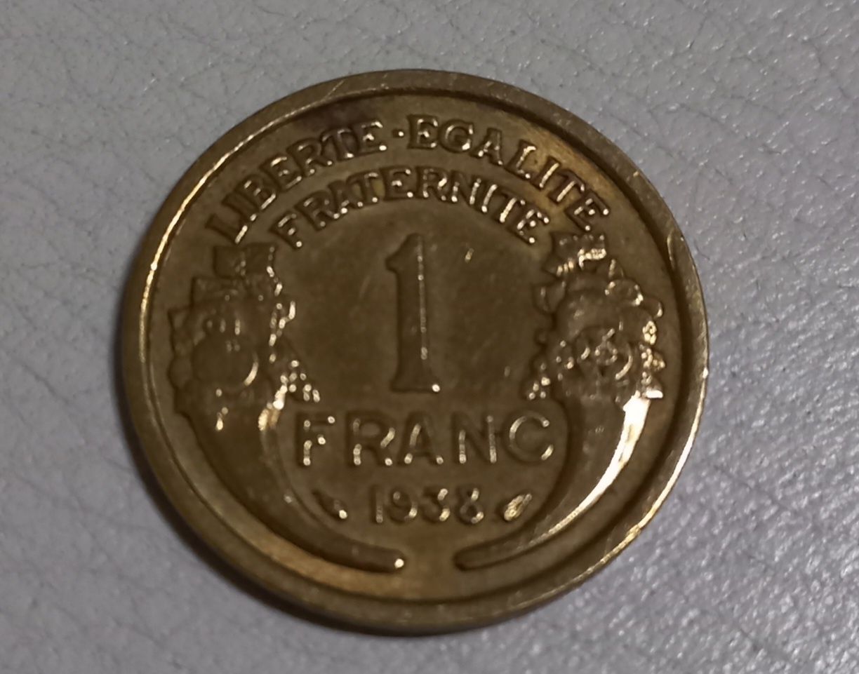 1 frank 1938 r. Francja