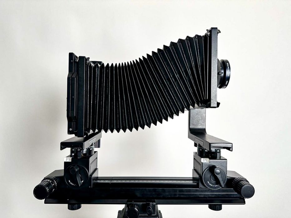 Grande formato Horseman 4x5 monorail com 90mm e muitos acessorios