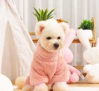 sweter polarowy dla psa kota pieska kotka miś misiowy puchaty