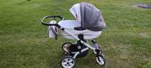 Wóżek AVEIRO BABE BOSS 3w1 + baza ISOFIX + adaptery do wózka
