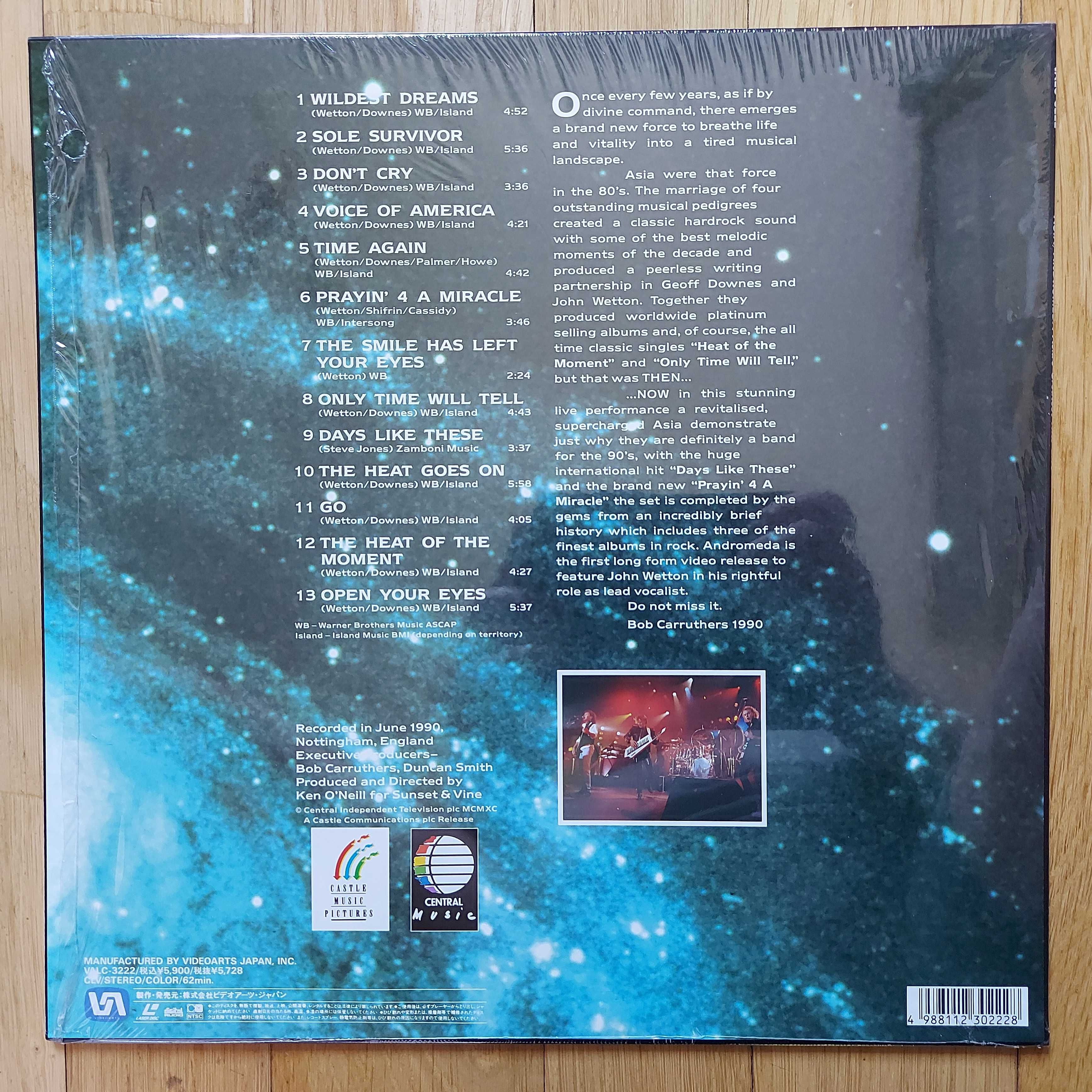 Laserdisc Asia ‎Andromeda-Asia's Greatest Hits Live 1990 Japan (NM/M-)