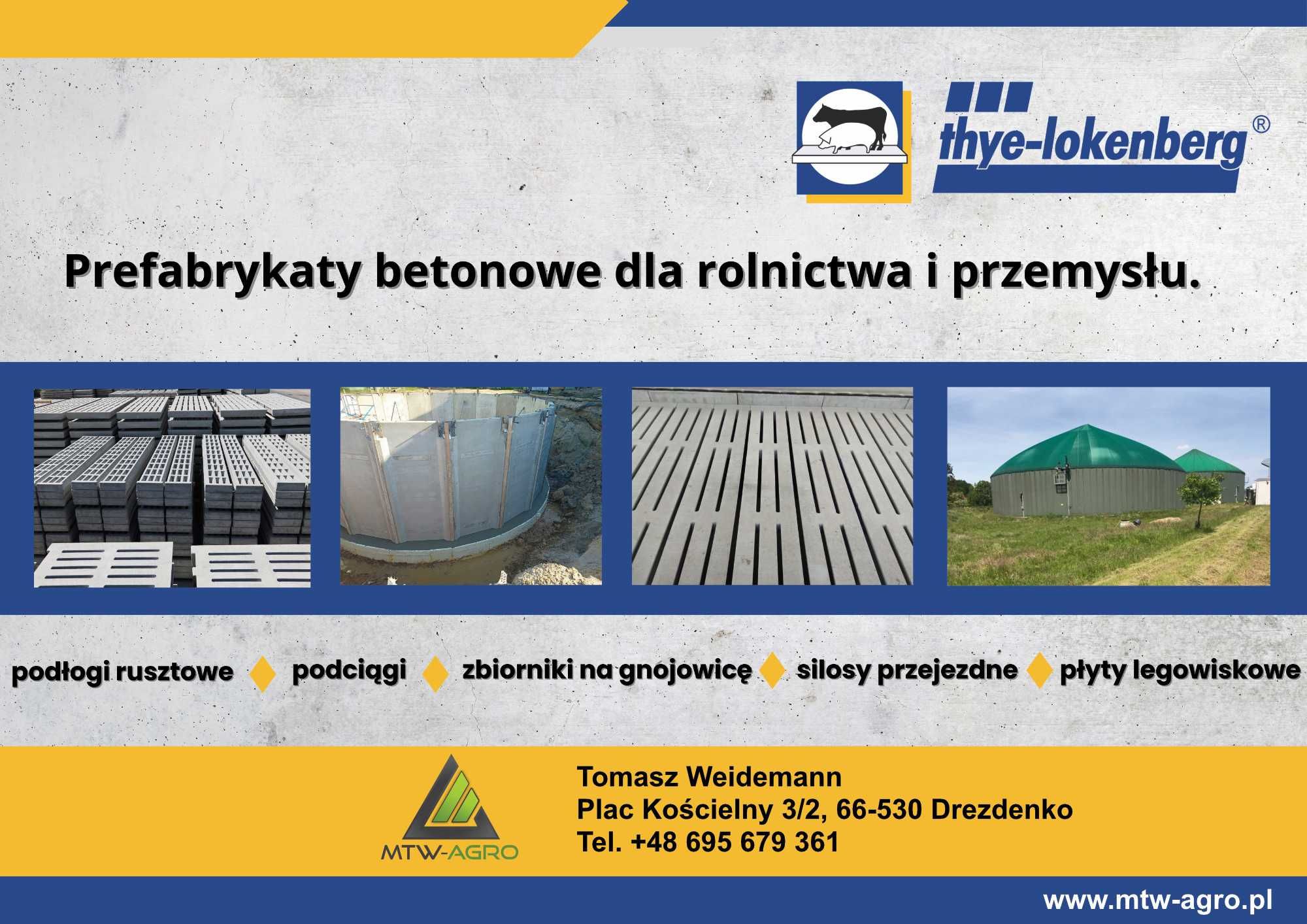 Ruszta betonowe dla bydła i trzody