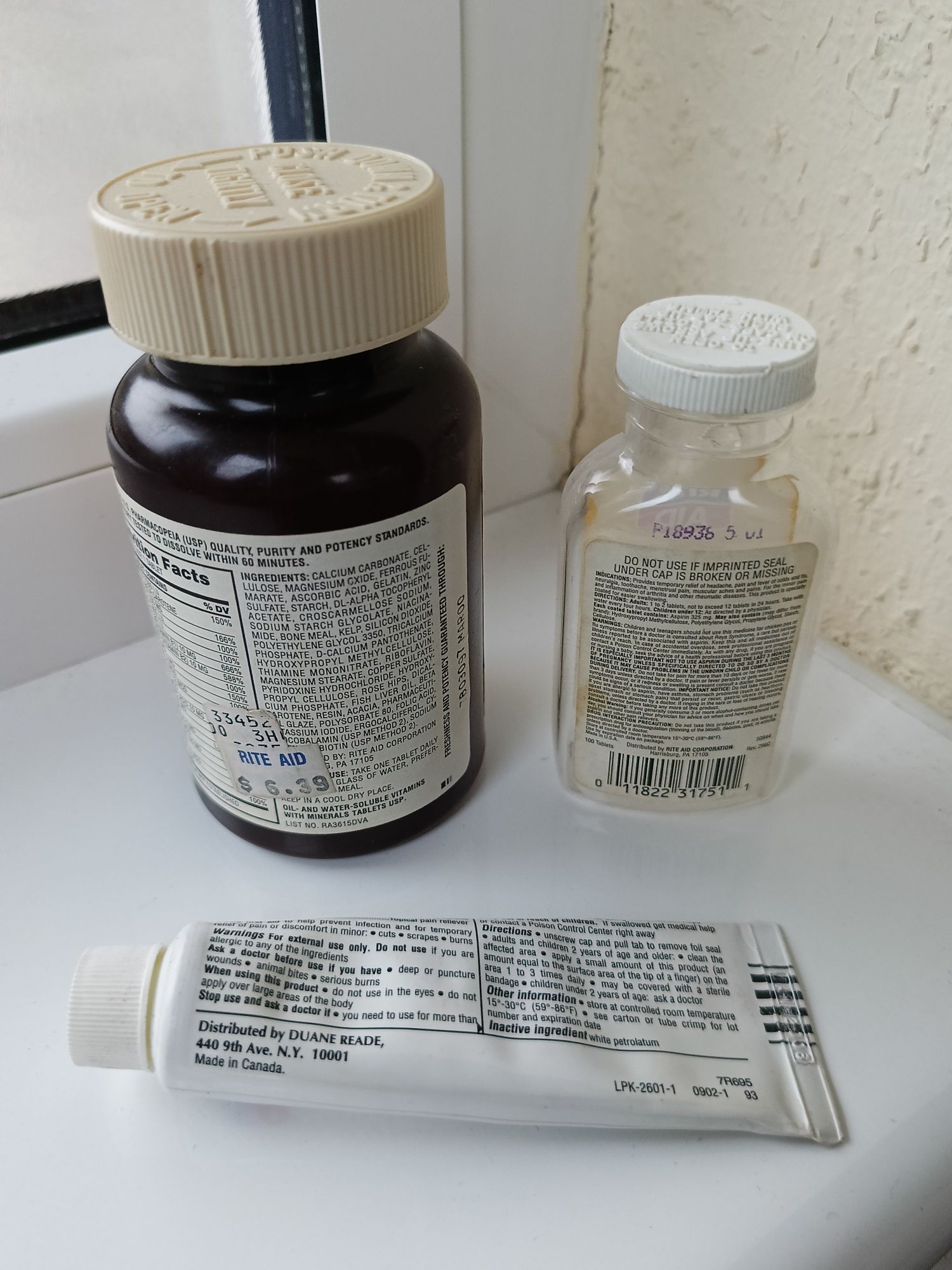 USA kolekcjonerskie opakowania farmaceutyczne Aspirin Multi Witamin