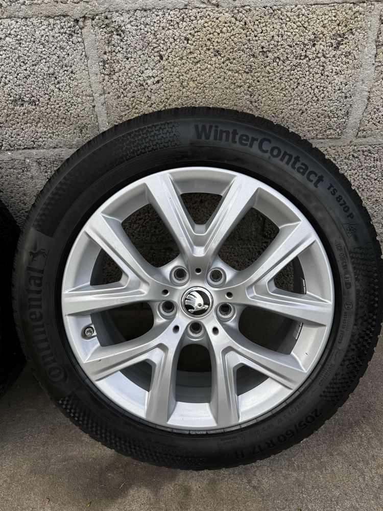 Koła Zimowe R17 5x112 Skoda Yetti Superb Karoq Opony 205/60/17 2023r.