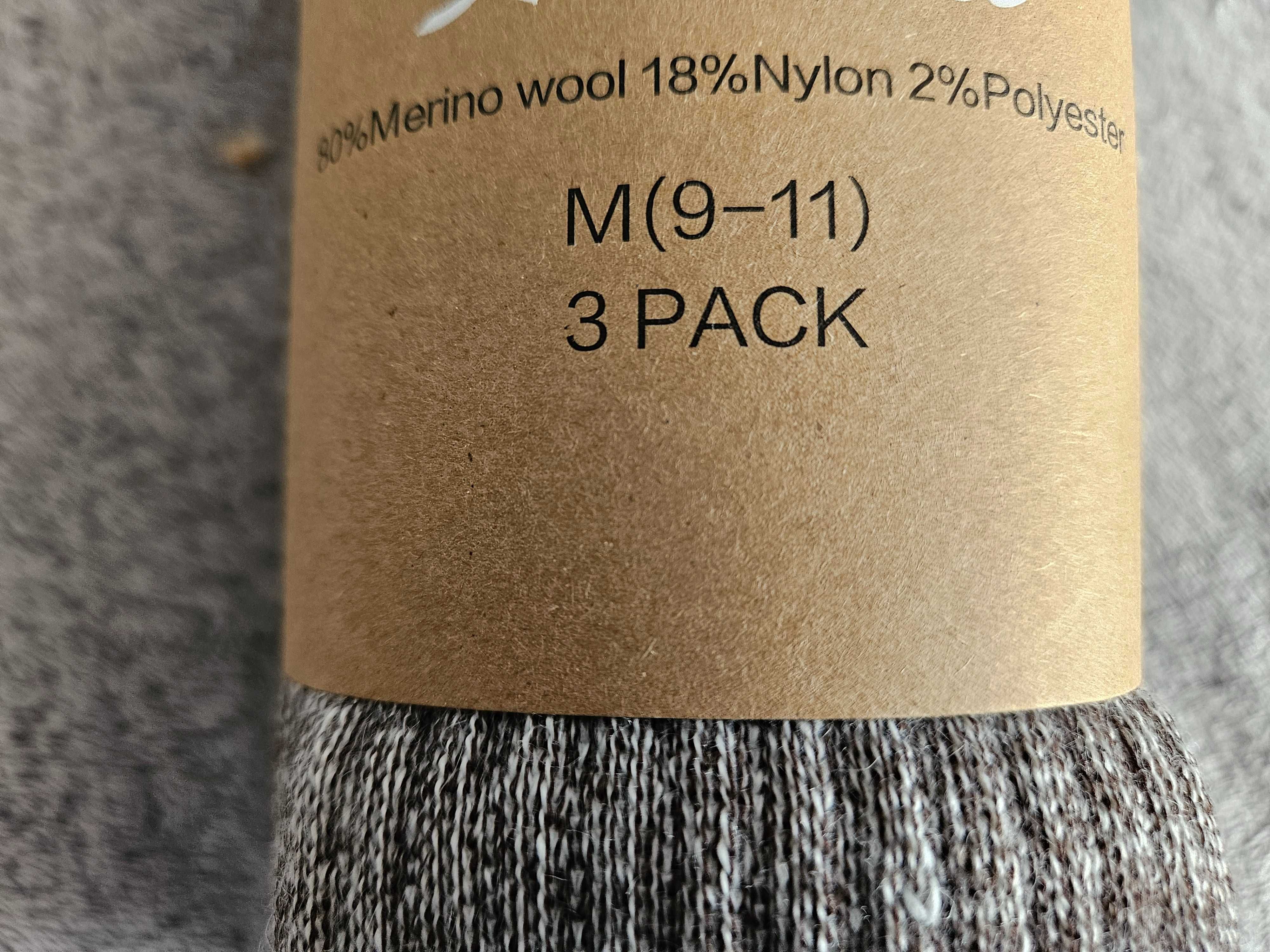 Skarpety trekkingowe wełna merino 80% rozm M 42-45 szare