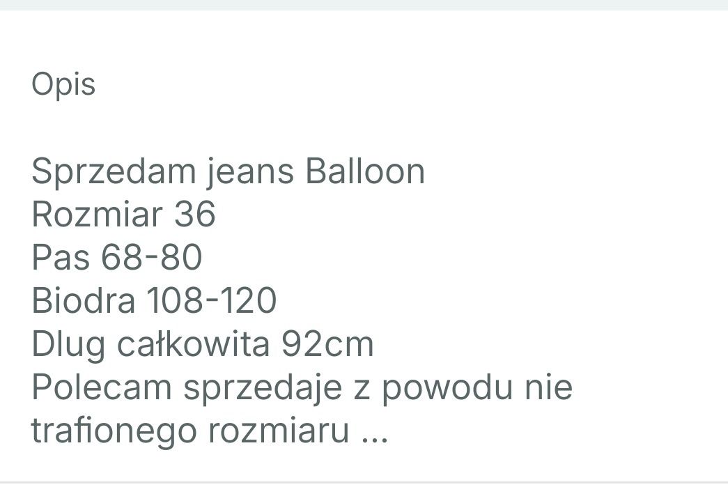 Spodnie jeans Balloon
