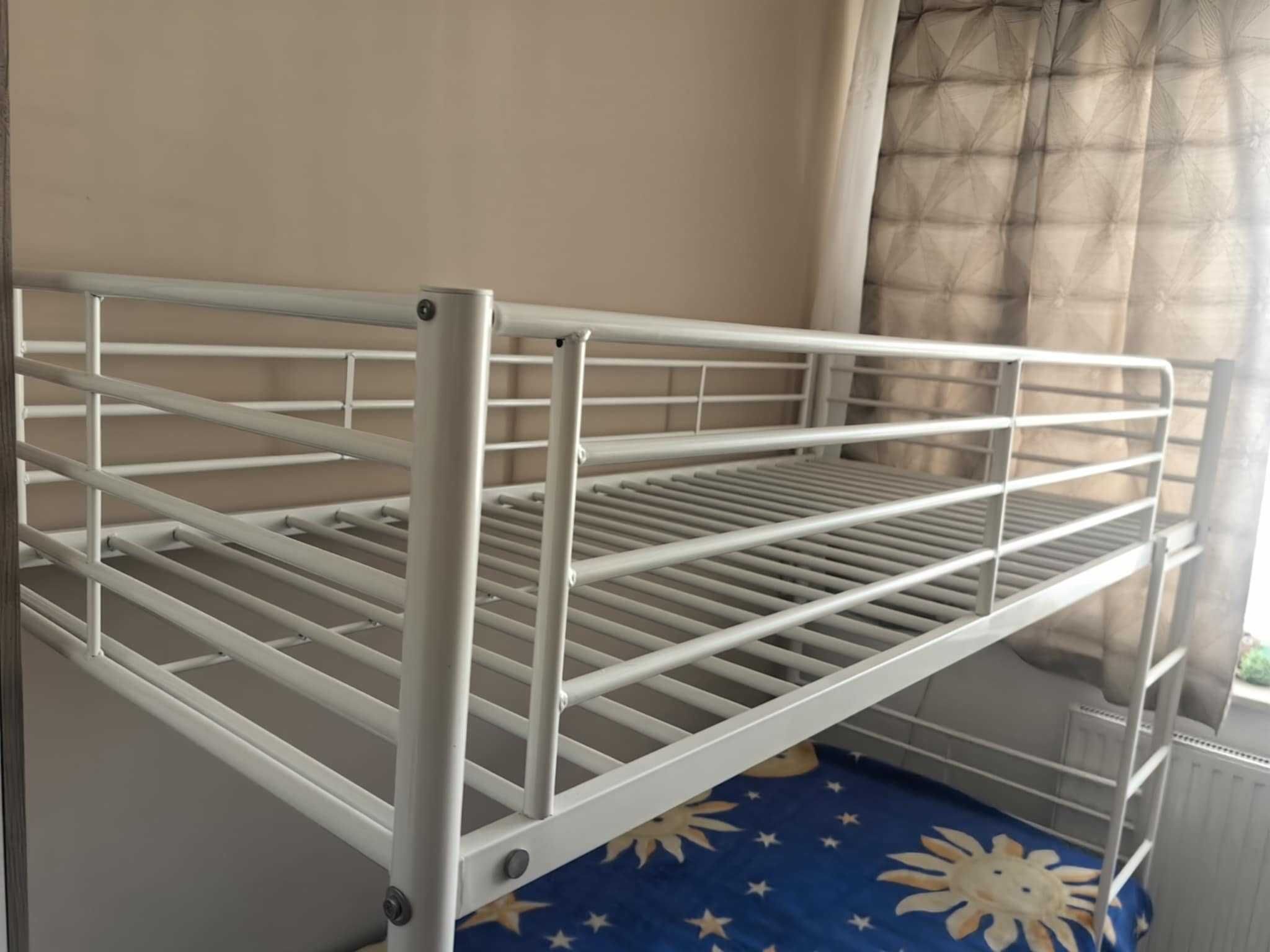 Łóżko piętrowe PLOVSTRUP 2x90x200 biały