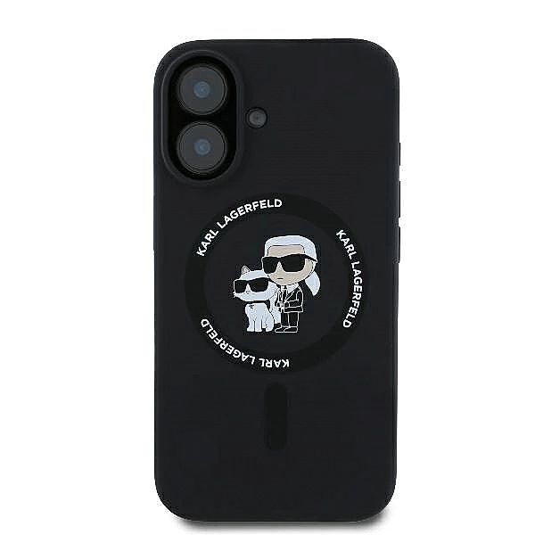 Etui Karl Lagerfeld Silicone Karl&Choupette Heads Ring MagSafe na iPho