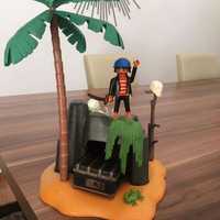 Brinquedo Playmobil: Ilha Pirata c/ Boneco + Acessórios