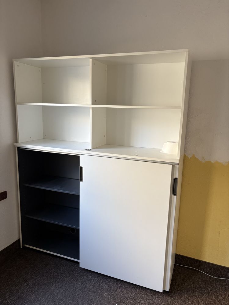 Ikea Galant  szafa biała przesuwna 160x120 cm z nadstawką zamek IKEA