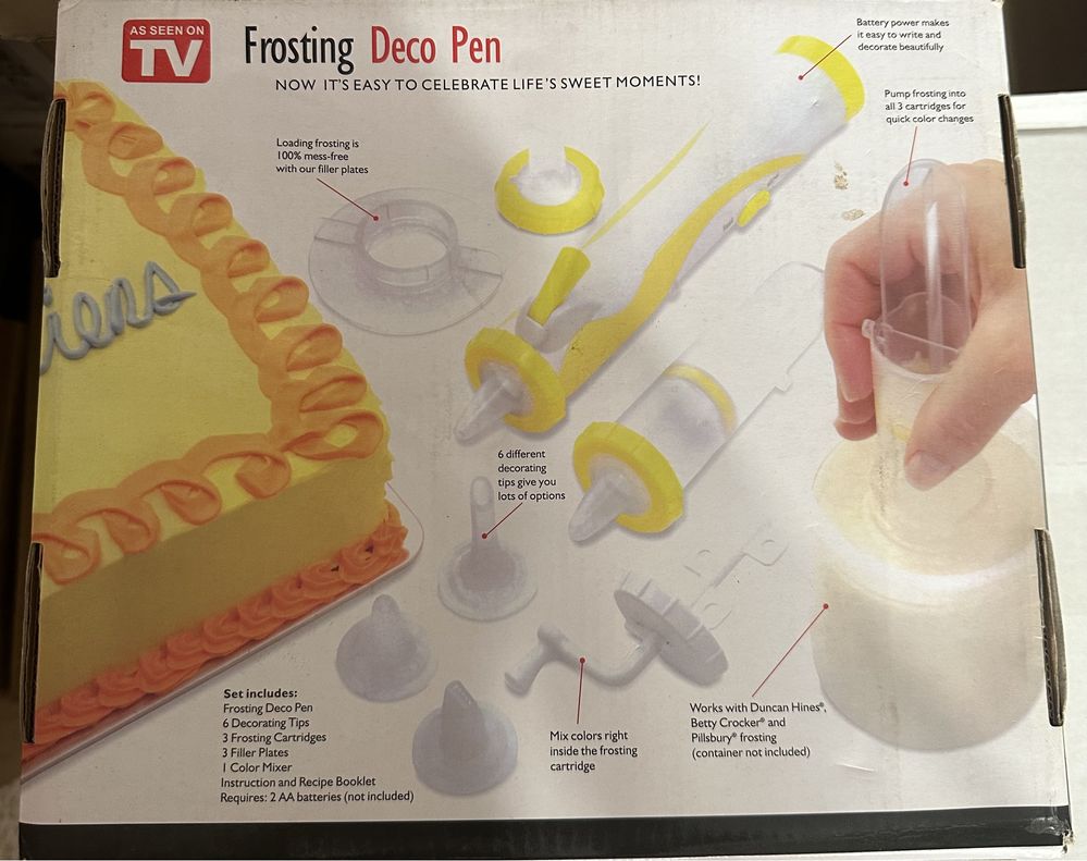 Кондитерский шприц Frosting Deco Pen электронный для украшения тортов