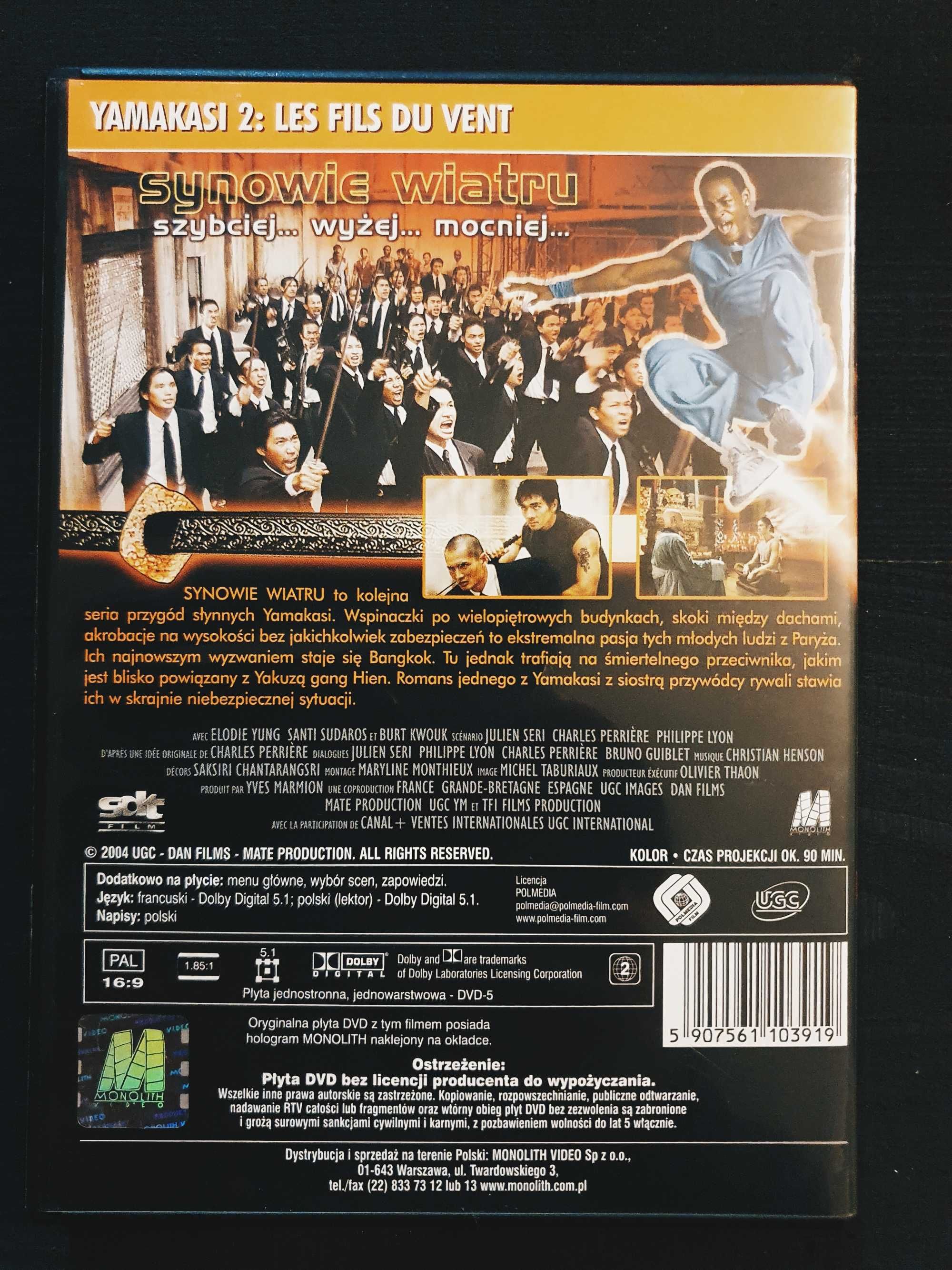 Yamakasi 2: synowie wiatru [DVD], polski lektor i napisy