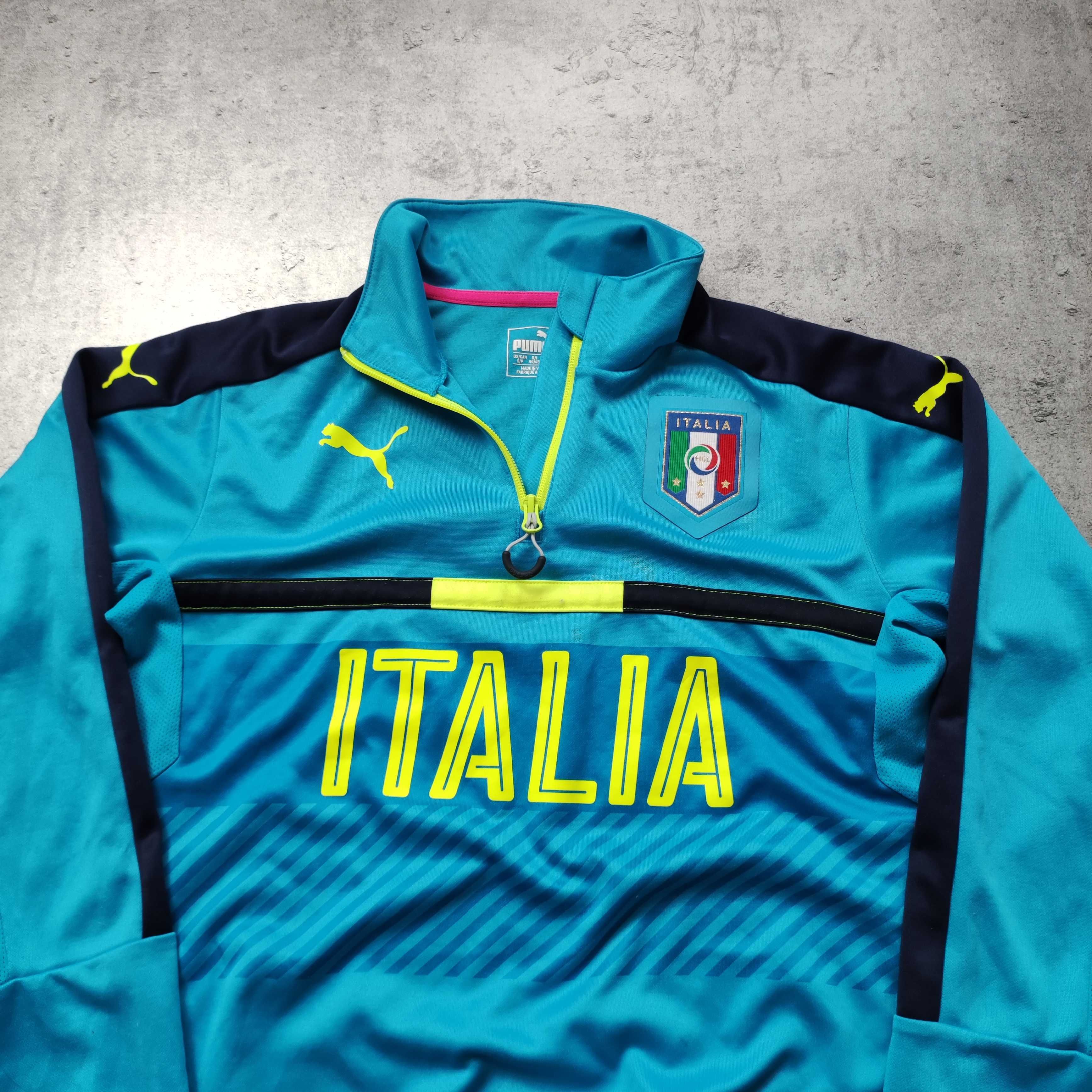 MĘSKA Bluza ITALIA Reprezentacja Włochy Puma Piłka Nożna Suwak Trening