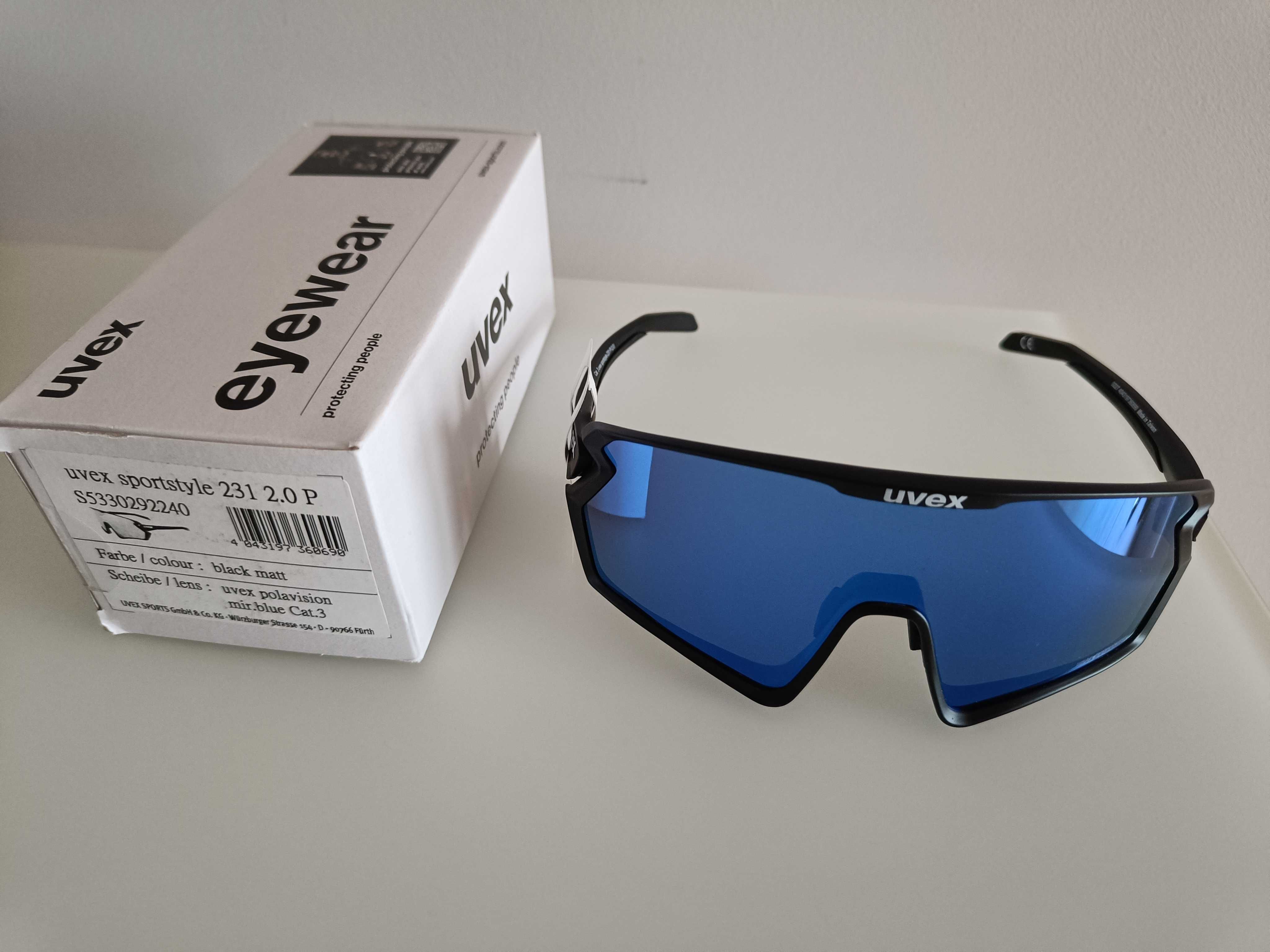 Okulary sportowe UVEX SPORTSTYLE 231 2.0 P nowe czarne