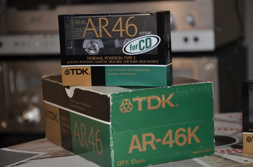 Запечатанная новая редкая аудиокассета TDK AR46 Made in Japan 1988