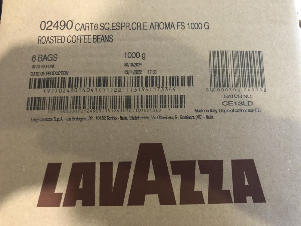 Кава в зернах Lavazza Espresso Crema e Aroma 1кг Оригінал