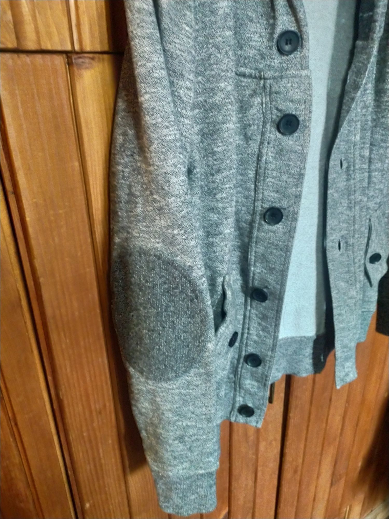H&M сірий кардиган на ґудзиках розмір M, бавовна.