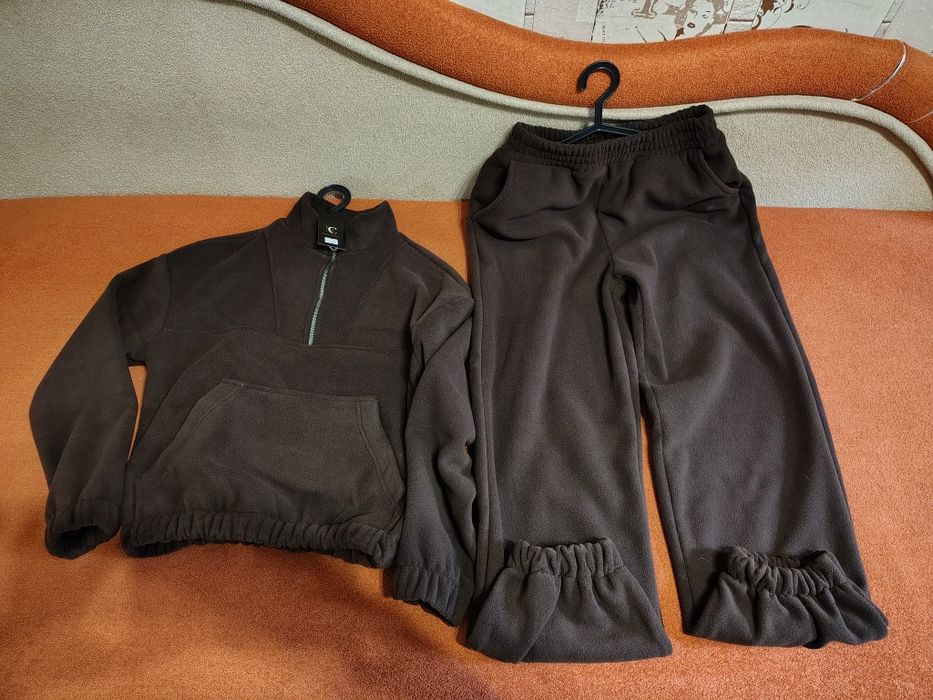 Спортивний жіночий костюм фліс поларр шоколад