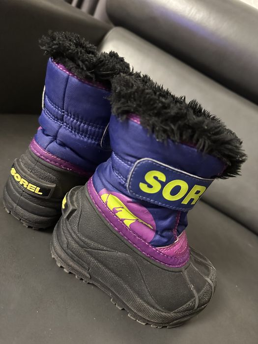 Теплые зимние детские сапоги sorel 23 размера