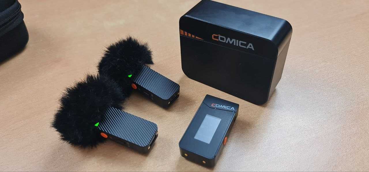 COMICA Vimo C3 - Microfone DUPLO lapela sem fio com CAIXA carregamento