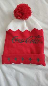 Czapka coca-cola czerwono biała z odblaskami