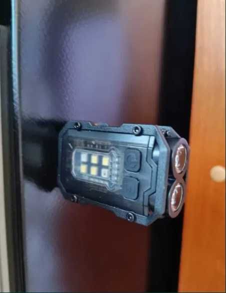 Wielofunkcyjna Mini ładowalna latarka USBc brelok lampka EDC magnes