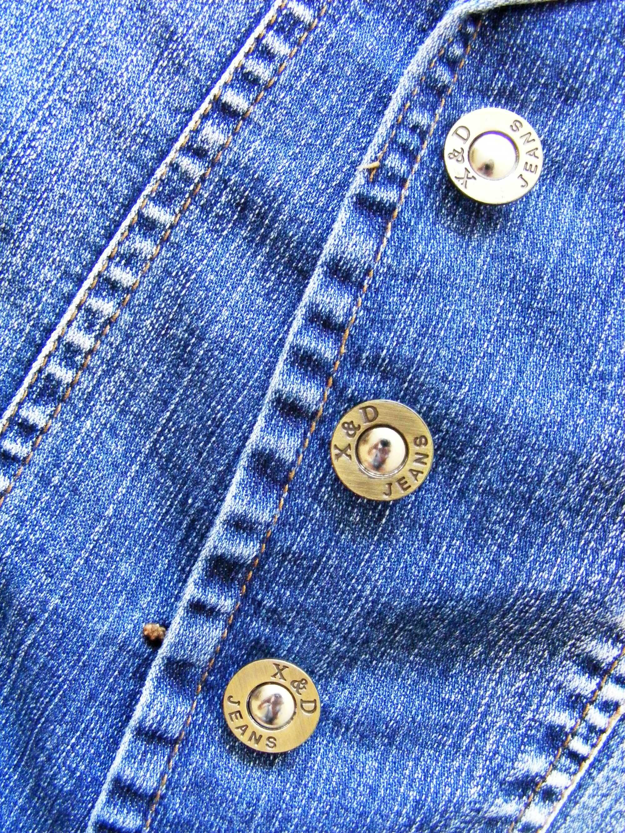 Джинсовая куртка жакет пиджак женский синий М / 46 Cotton Котон