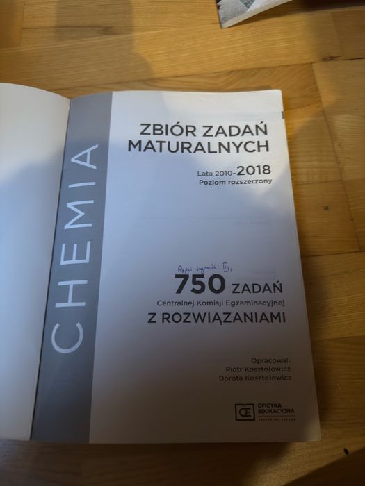Chemia – Zbiór zadań maturalnych, poziom rozszerzony