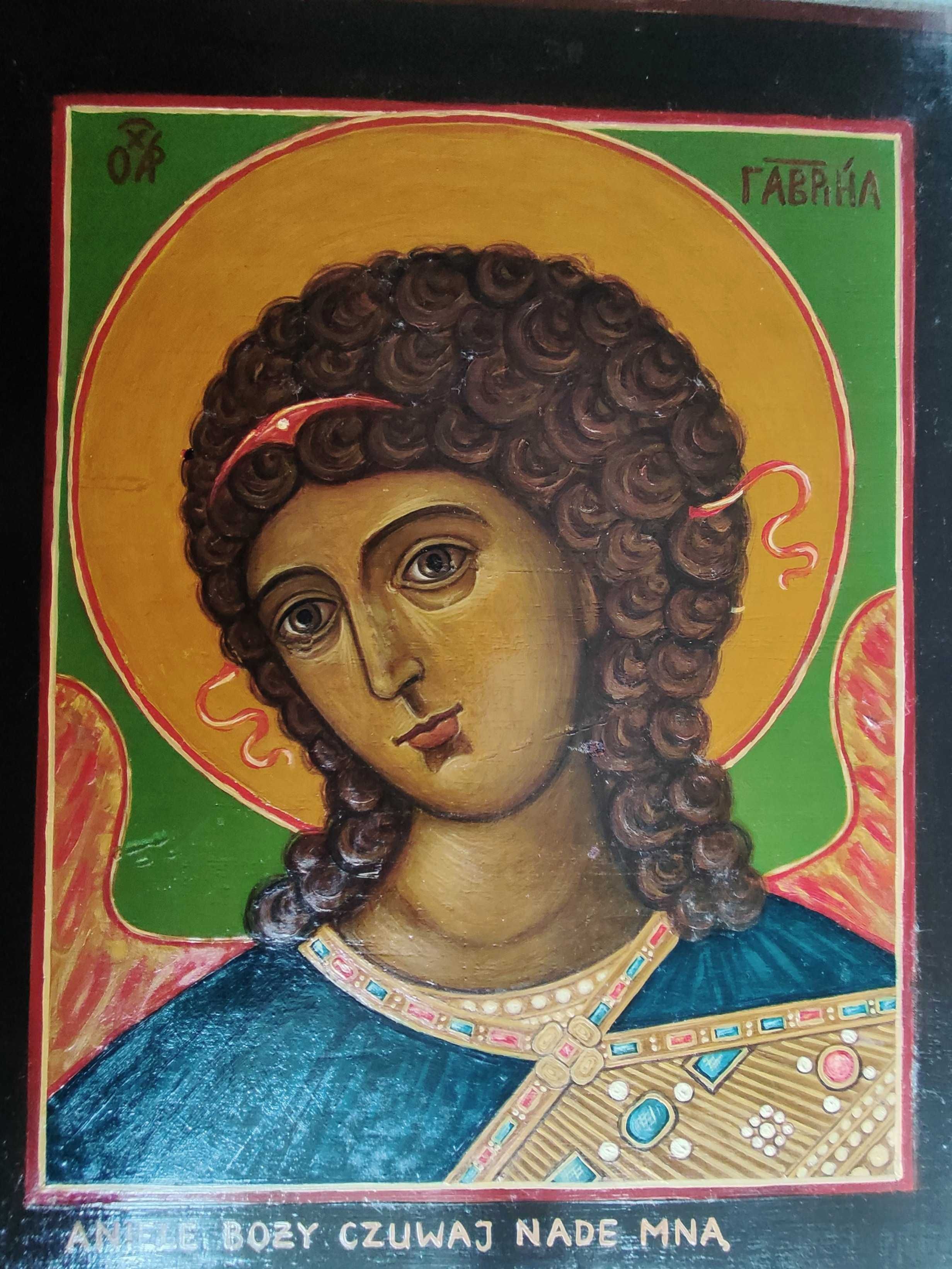 Ikona Anioł Stróż, olej na desce, 40x50