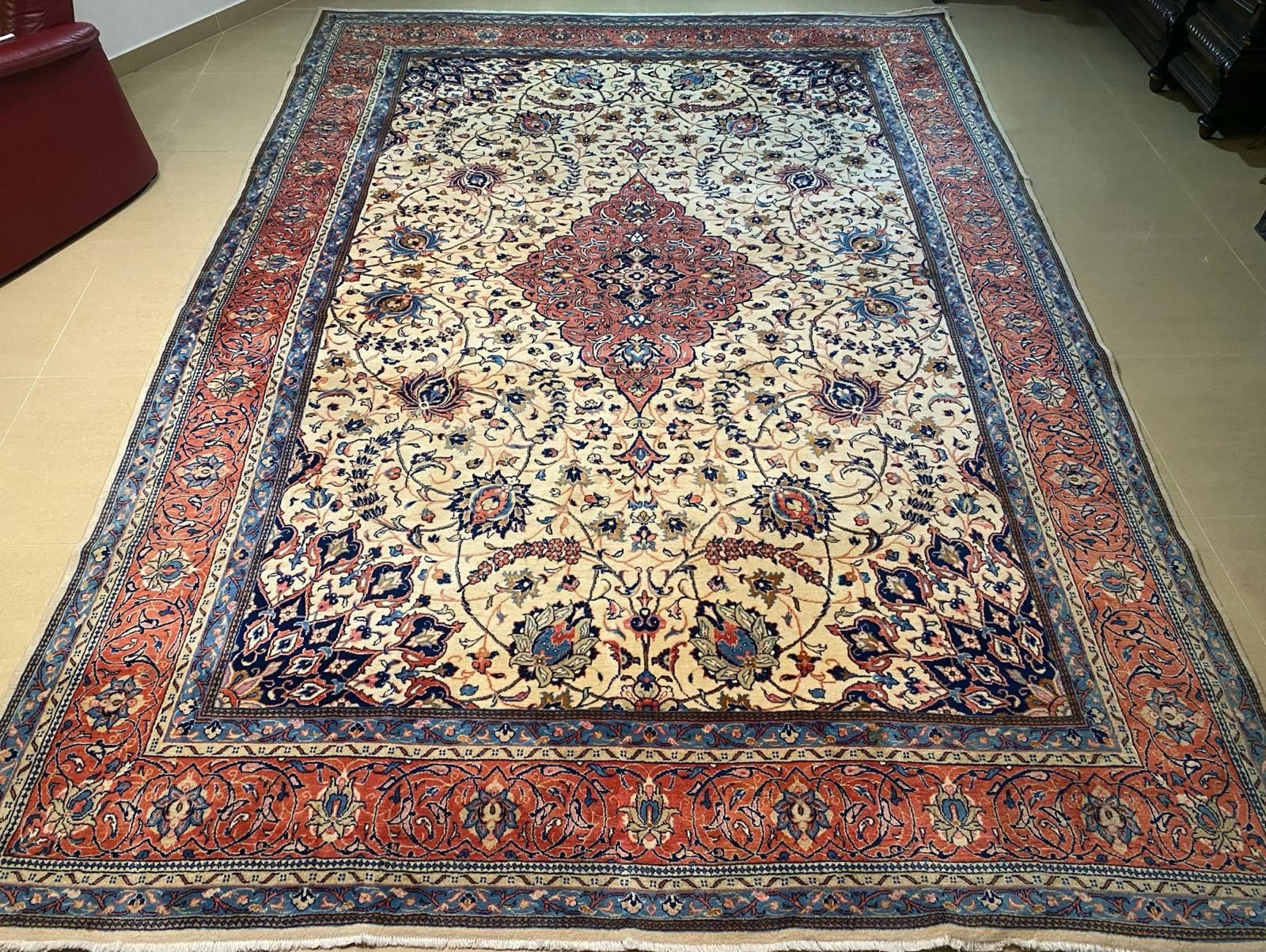 Kaszmirowy Tabriz - Perski dywan - Rękodzieło z Iranu - 280 x 400 cm.