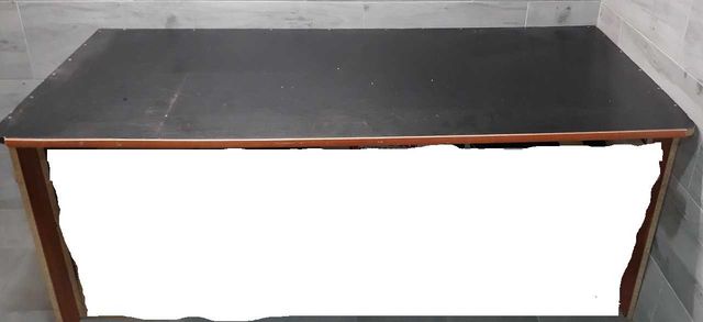Biurko robocze czarne duże  mocne z płyty wiórowej szerokość na 180cm
