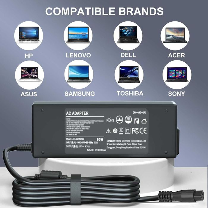 uniwersalny adapter AC zasilacz 90w 16 końcówek Acer HP Lenovo IBM685