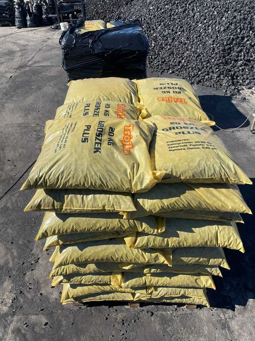 węgiel ekogroszek plus Trójka 26-28 MJ 5-25mm Paleta 1000kg 50worków