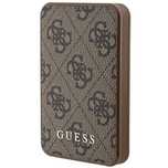 Powerbank Guess 4G Leather Metal Logo 15W 5000mAh - brązowy