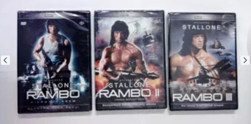 DVD Sylwester Stallone 4QDVD BOX Rambo 1-3 + Na Krawędzi