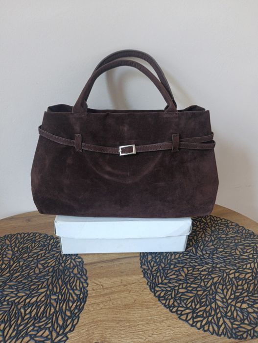 Torebka damska zamszowa czekolada!!! Nowa!!! Hit sezonu!!!