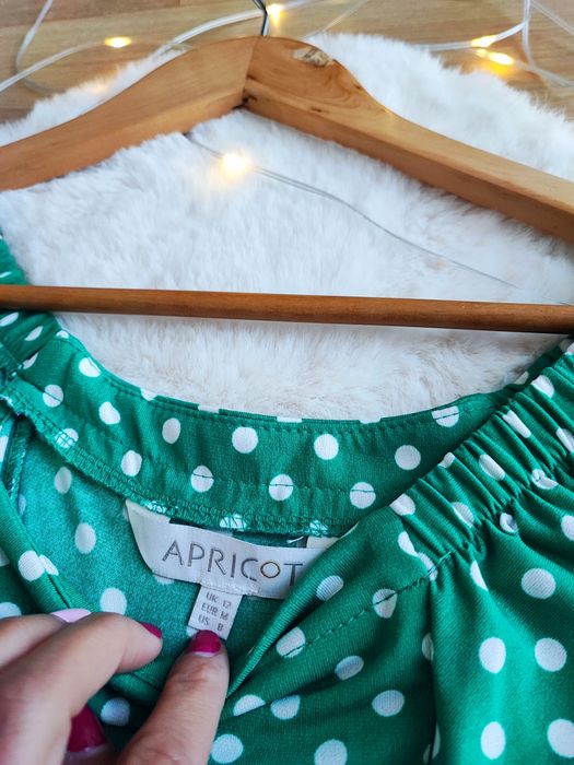 Elegancka sukienka w grochy Midi L40 wieczorowa retro