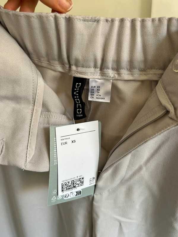 Straight прямі штани світло-сірого кольору h&m