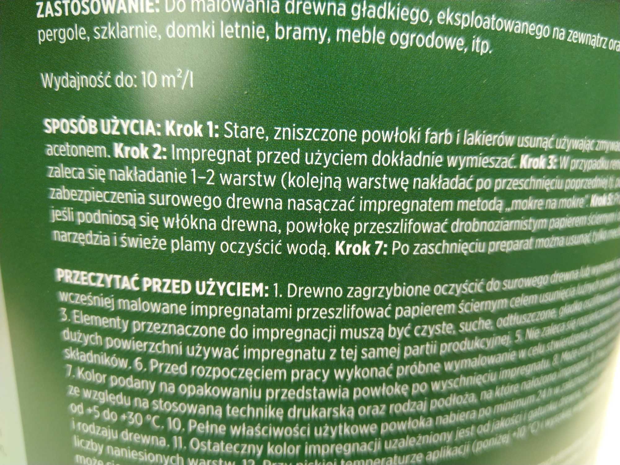 NAJTANIEJ Impregnat Do Drewna Barwa PALISANDER 5L Zabezpiecza i Chroni